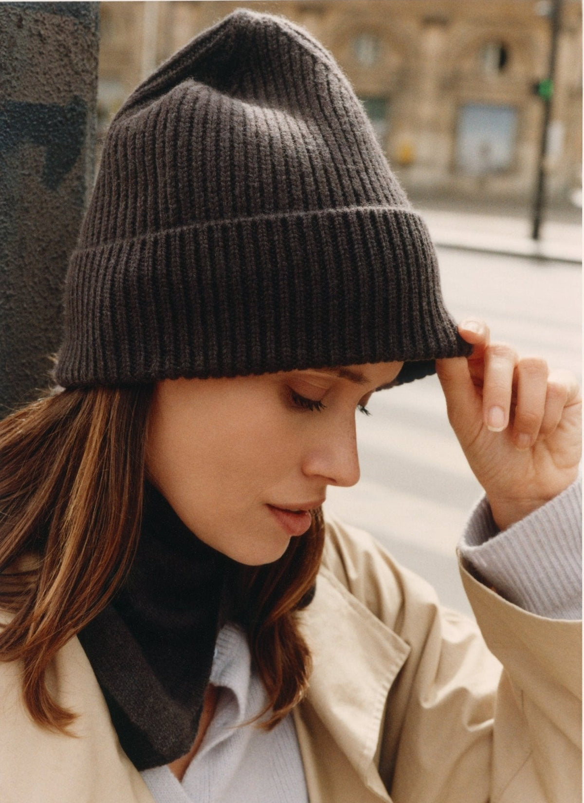AMI Mütze aus Kaschmir - braun - LOVEM - Cashmere > Beanie