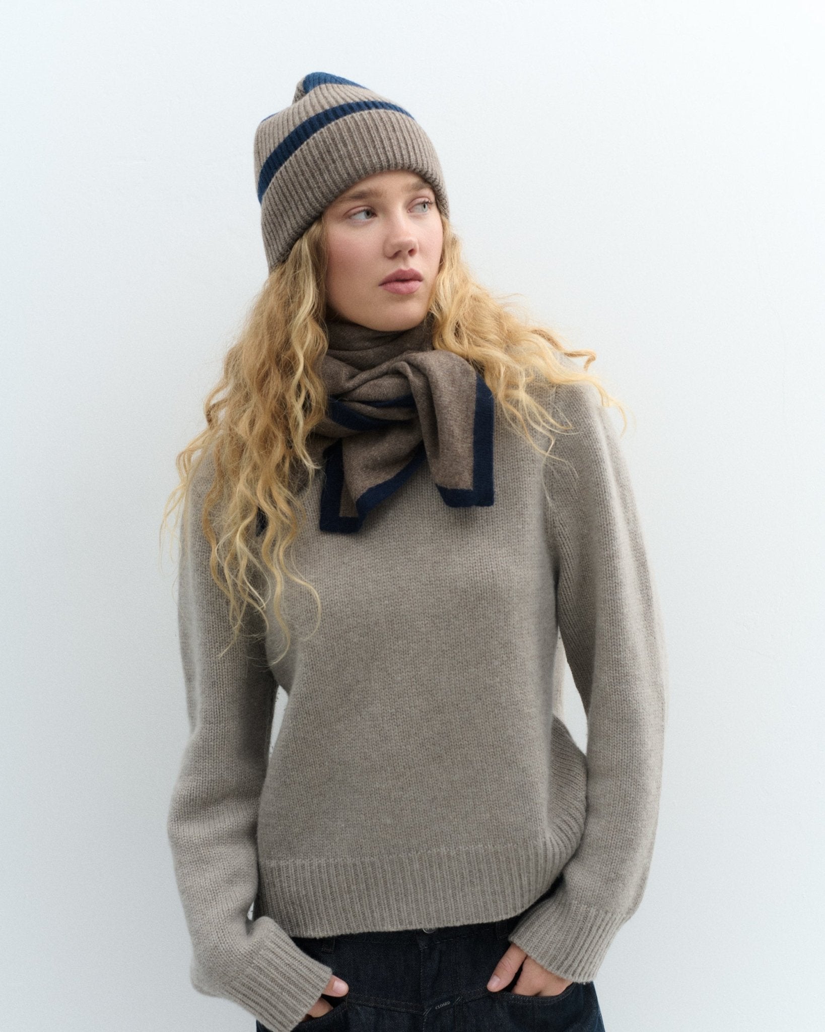 AMI Mütze aus Kaschmir mit Streifen - LOVEM - mütze