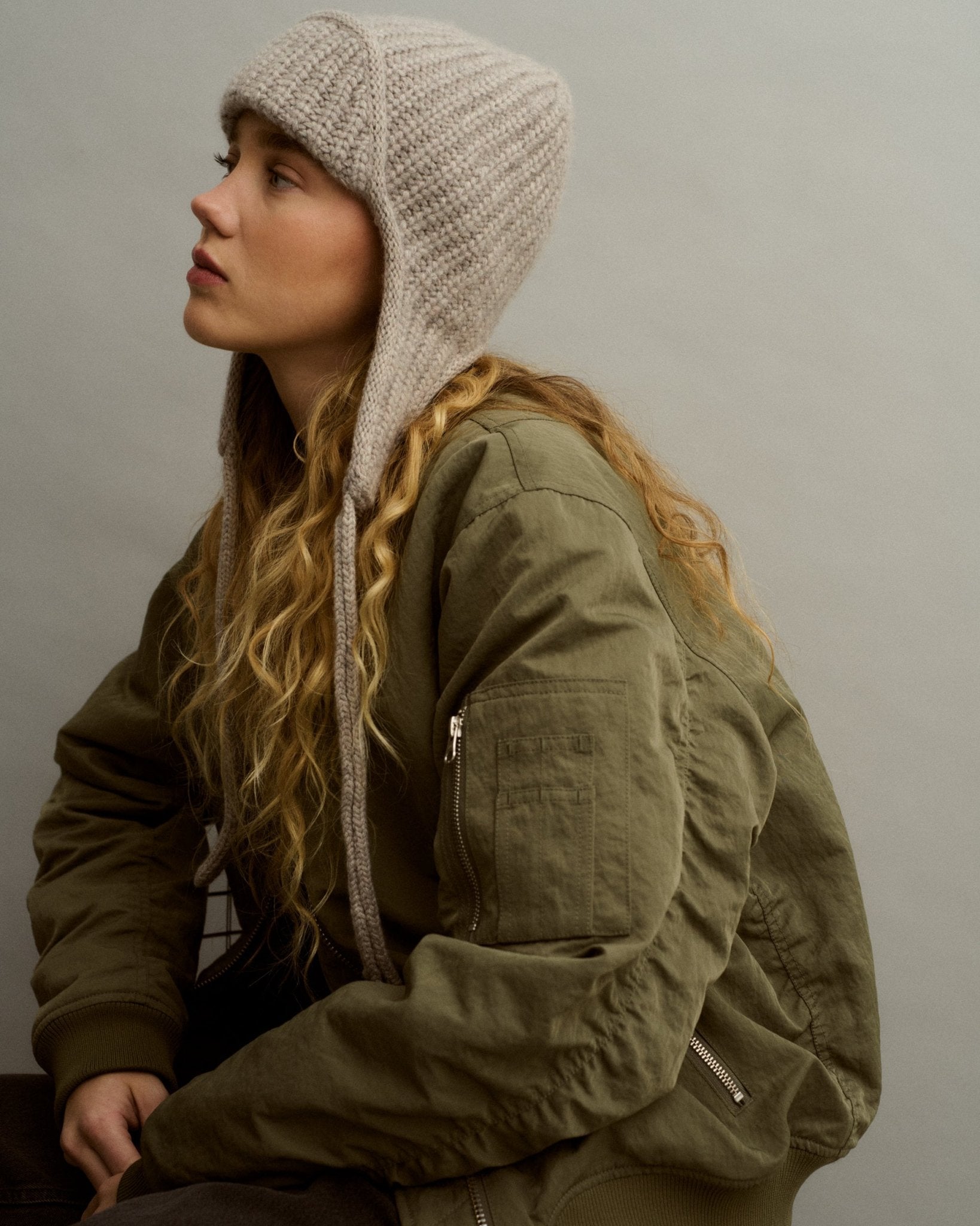 AVIATOR Mütze - hellgrau - LOVEM - mütze