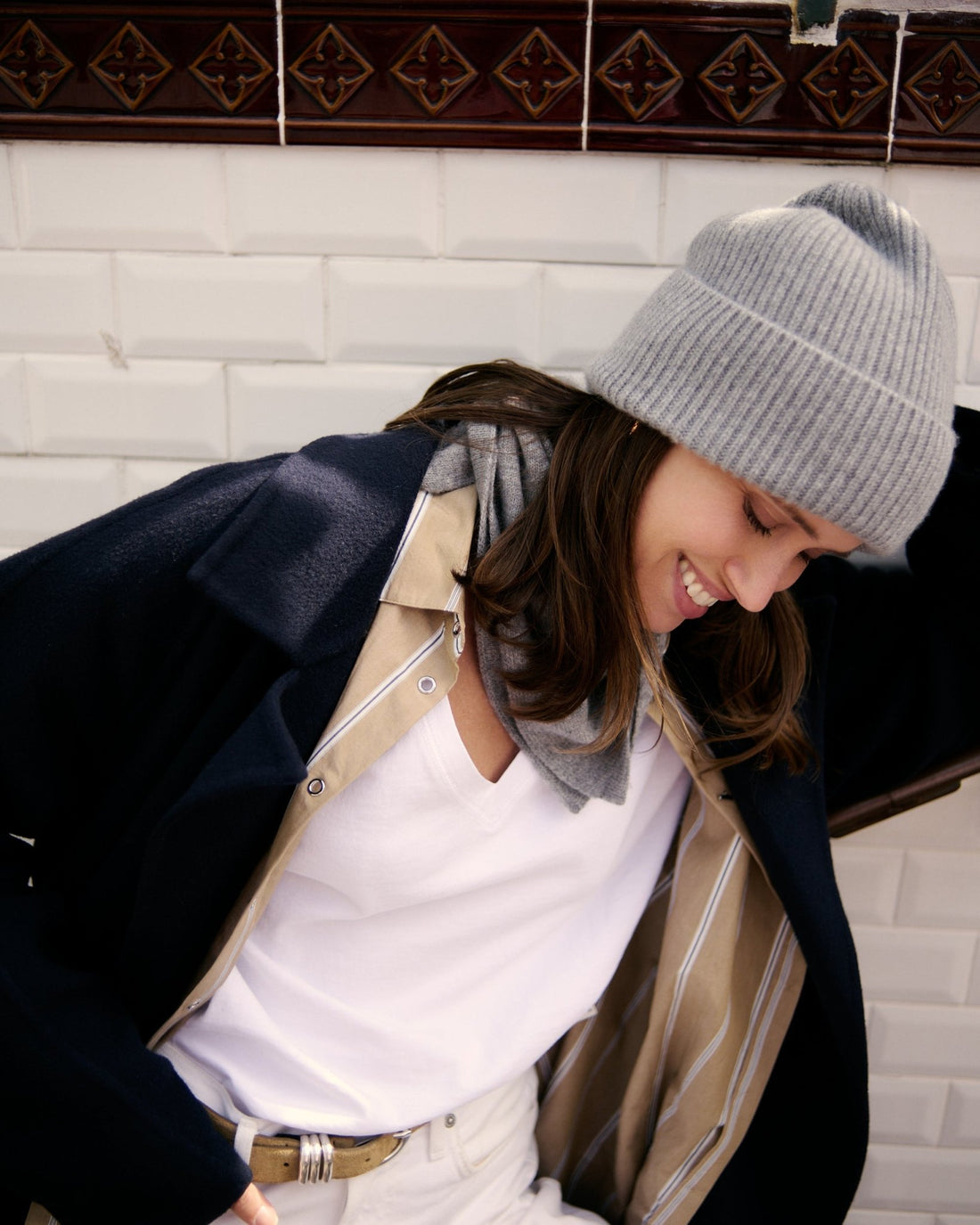 AMI Mütze aus Kaschmir - grau - LOVEM - Cashmere > Beanie