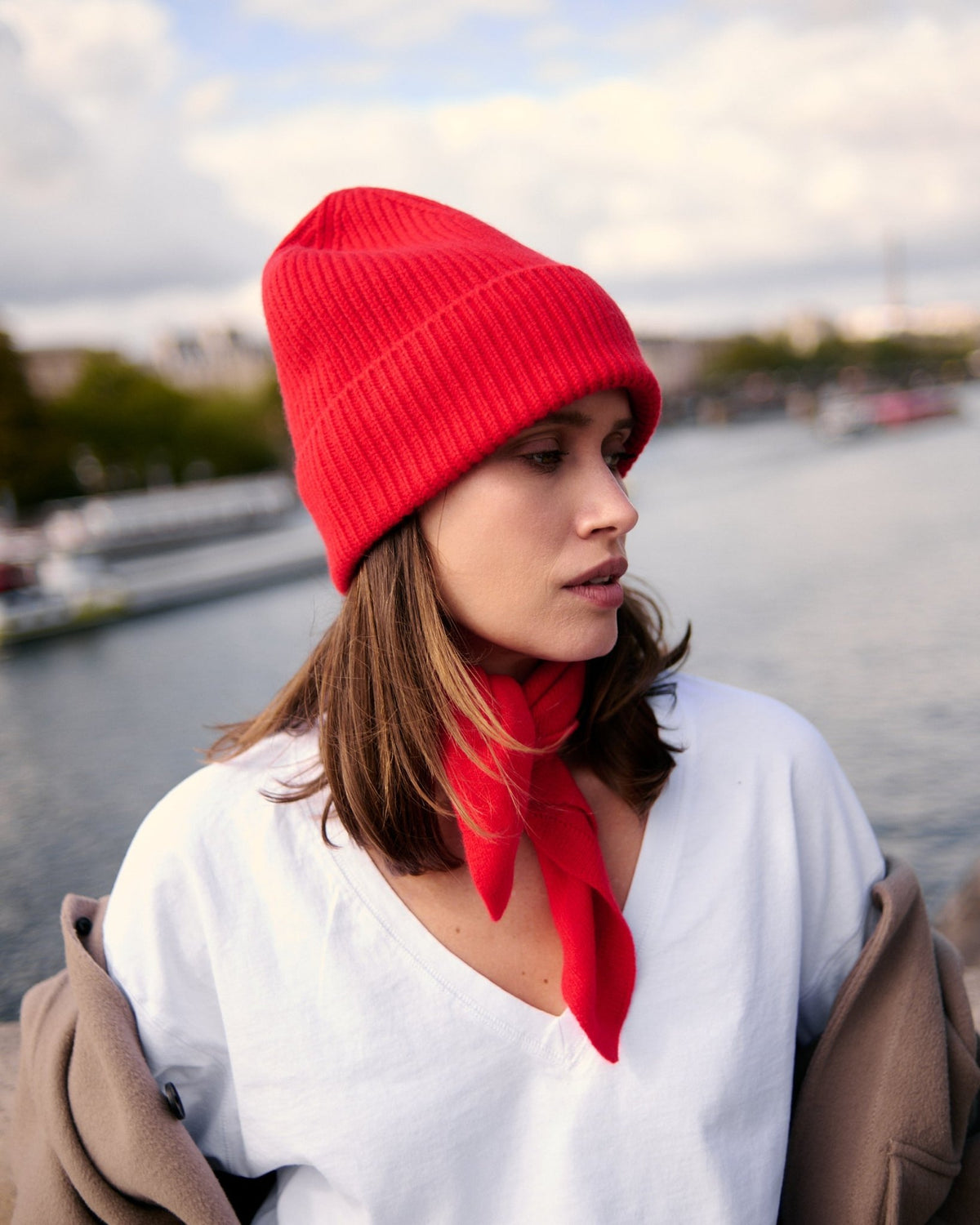AMI Mütze aus Kaschmir - rot - LOVEM - Cashmere > Beanie