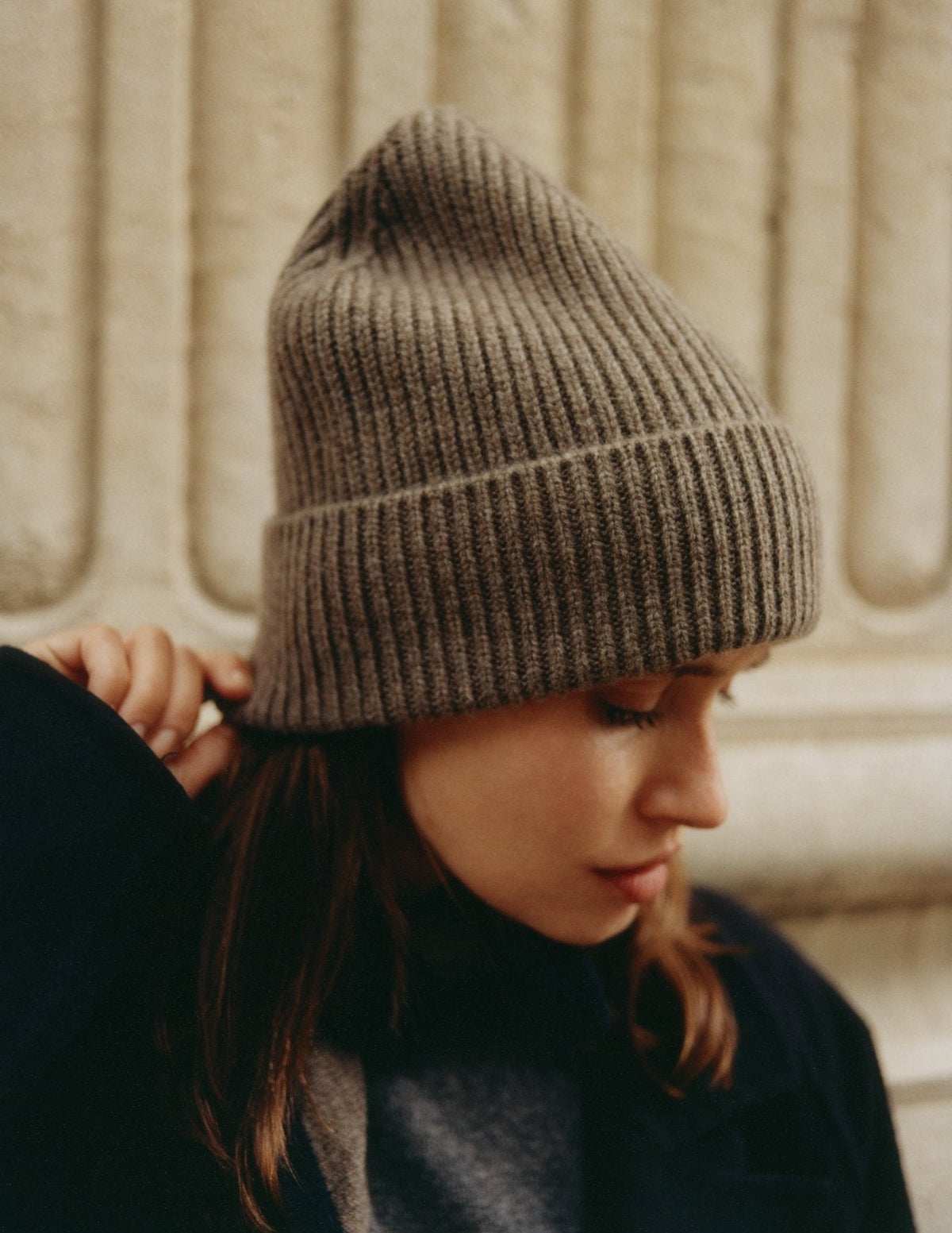 AMI Mütze aus Kaschmir - taupe - LOVEM - Cashmere > Beanie