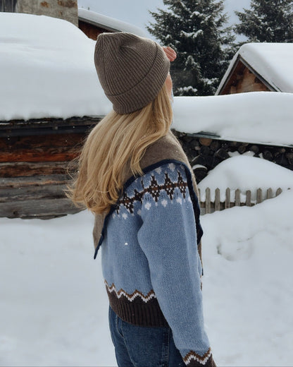 AMI Mütze aus Kaschmir - taupe - LOVEM - mütze