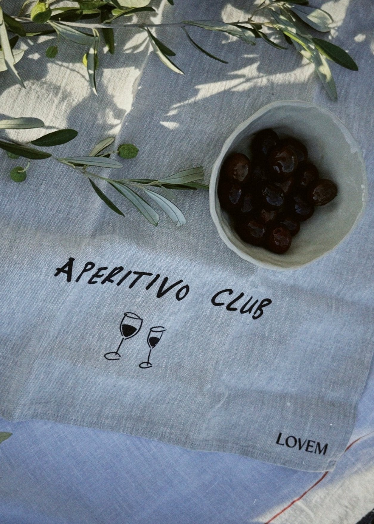 APERITIVO CLUB Geschirrtuch - LOVEM - Leinen Abtrocknungstuch
