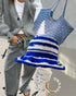 BLUE Crochet Hat - LOVEM - bucket hat