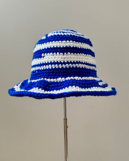 BLUE Crochet Hat - LOVEM - bucket hat