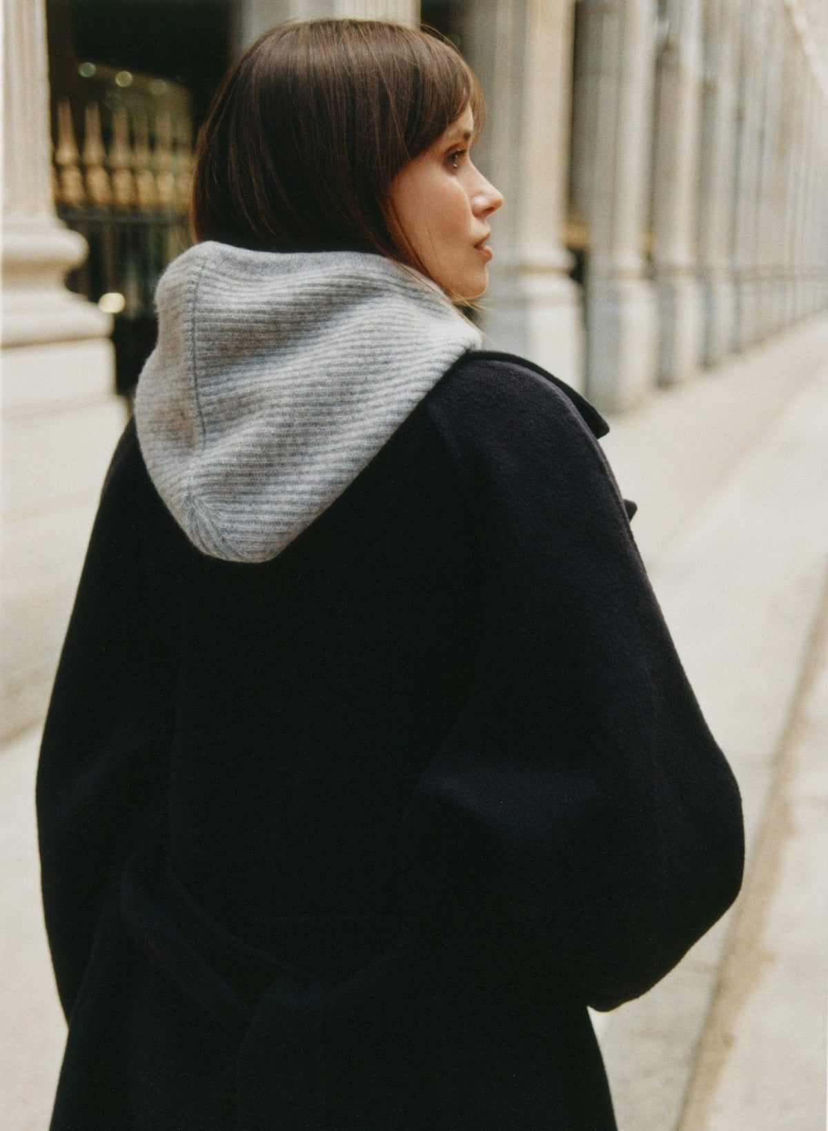 HOODED HAT - grau - LOVEM - Cashmere > Hooded Hat