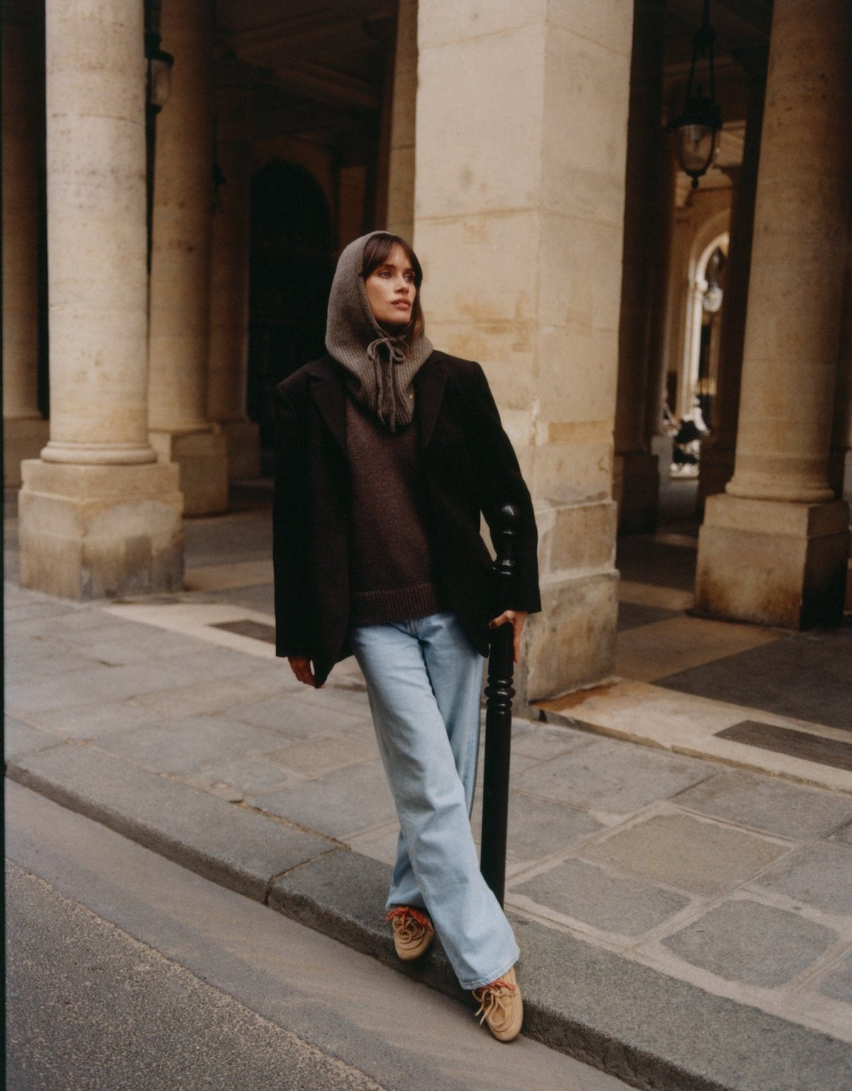 HOODED HAT - taupe - LOVEM - Cashmere > Hooded Hat