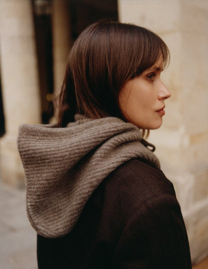 HOODED HAT - taupe - LOVEM - Cashmere > Hooded Hat