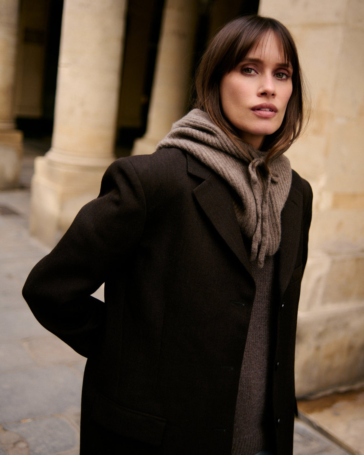 HOODED HAT - taupe - LOVEM - Cashmere > Hooded Hat