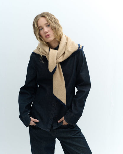 LOLA STOLA - beige / dunkelblau - LOVEM - mütze