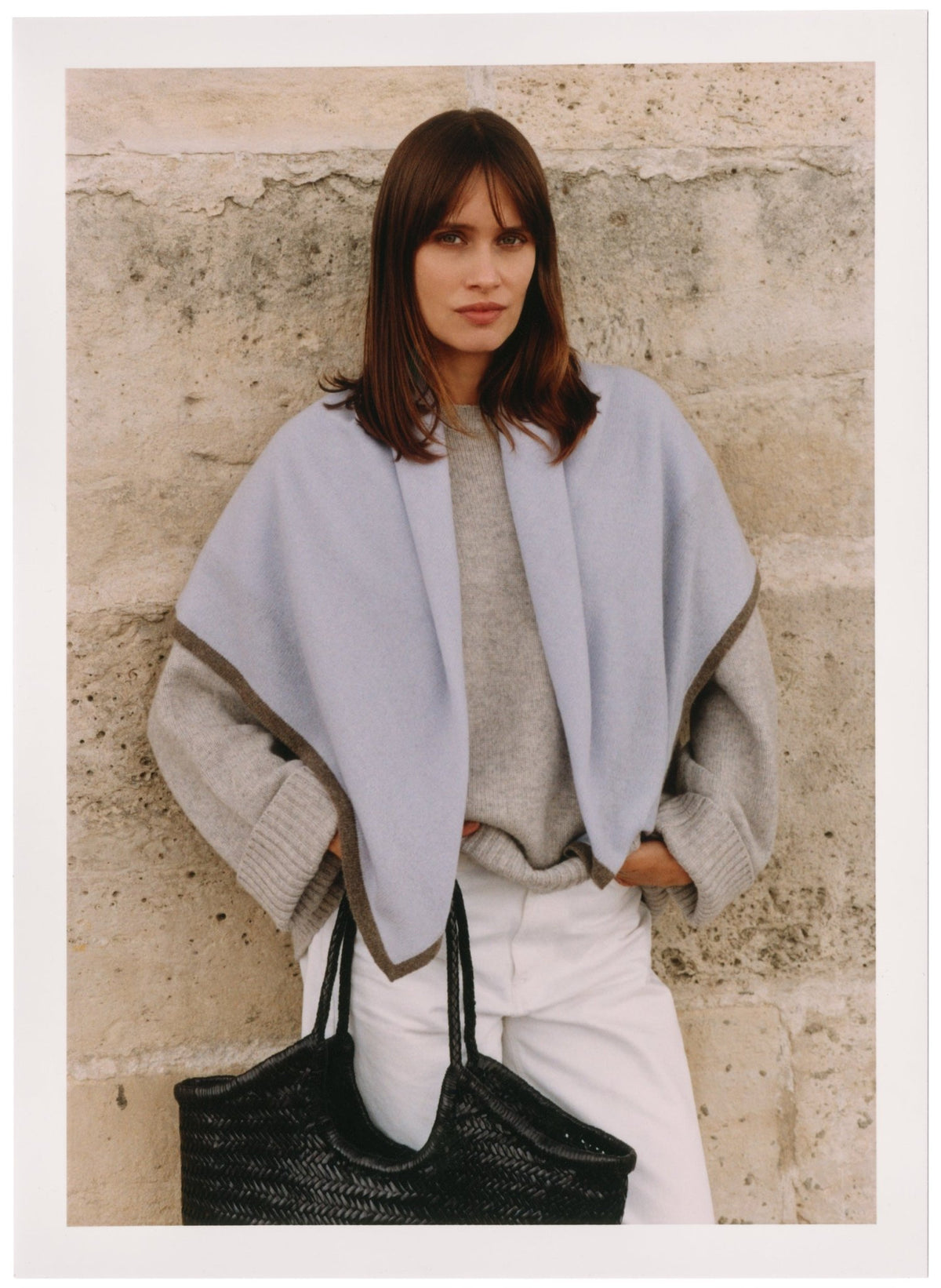 LOLA STOLA - hellblau / taupe - LOVEM - Cashmere > Stola