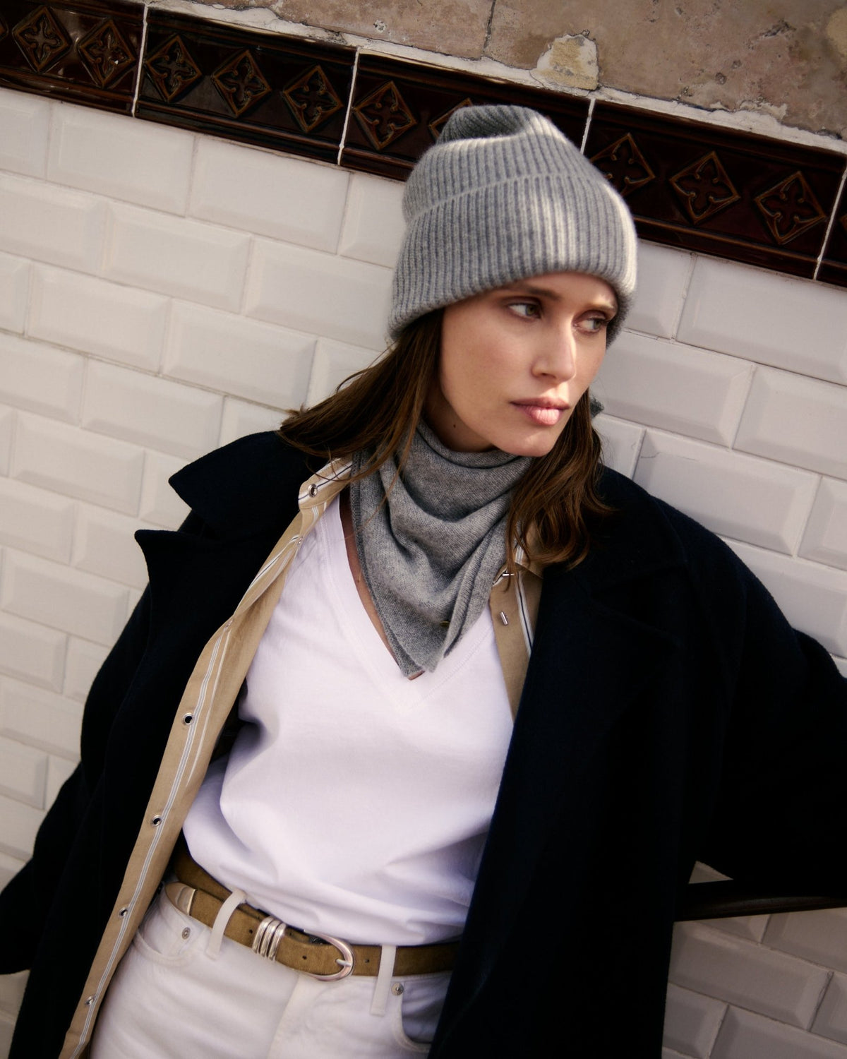 MINI SCARF - grau - LOVEM - Cashmere > Mini Scarf