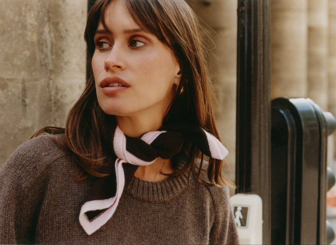 MINI SCARF - rotbraun / rosa - LOVEM - Cashmere > Mini Scarf