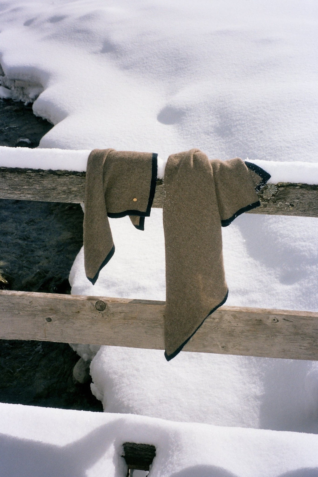 Mini Scarf - taupe / blau - LOVEM - mütze
