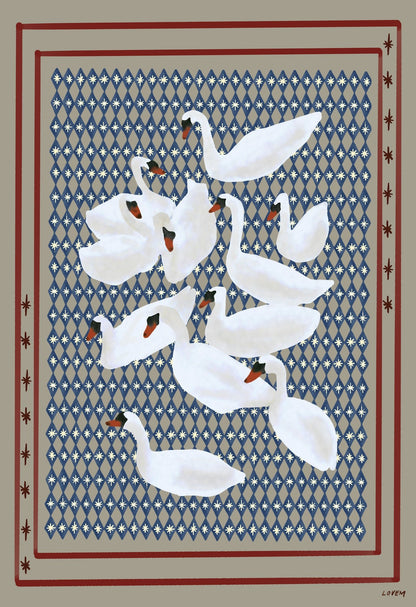 SWANS AND STARS Tischtuch - LOVEM - Tischtuch